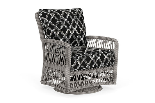 Lloyd Flanders - Mackinac Swivel Glider Lounge Chair In Putty Finish With Luna Onyx Fabric - 2730910592071 view 1