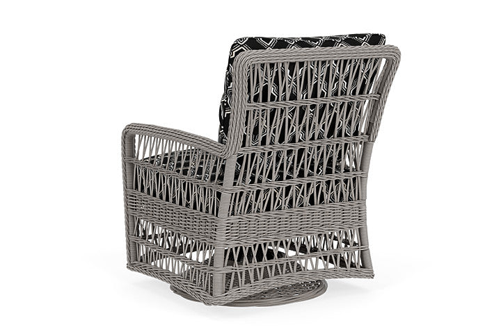 Lloyd Flanders - Mackinac Swivel Glider Lounge Chair In Putty Finish With Luna Onyx Fabric - 2730910592071 view 2