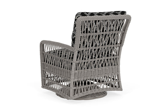 Lloyd Flanders - Mackinac Swivel Glider Lounge Chair In Putty Finish With Luna Onyx Fabric - 2730910592071 view 2