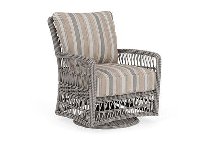 Lloyd Flanders - Mackinac Swivel Glider Lounge Chair In Putty Finish With Purveyor Pewter Fabric - 273091059146 view 1