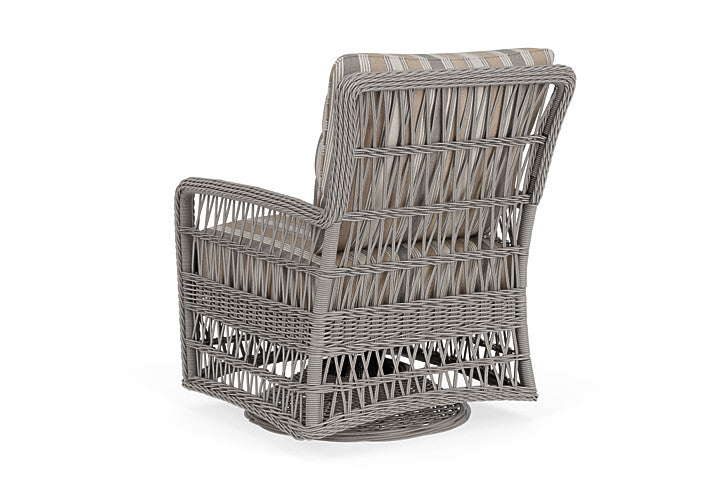 Lloyd Flanders - Mackinac Swivel Glider Lounge Chair In Putty Finish With Purveyor Pewter Fabric - 273091059146 view 2