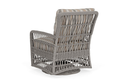 Lloyd Flanders - Mackinac Swivel Glider Lounge Chair In Putty Finish With Purveyor Pewter Fabric - 273091059146 view 2