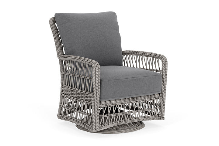 Lloyd Flanders - Mackinac Swivel Glider Lounge Chair In Putty Finish With Remy Graphite Fabric - 2730910592003 view 1