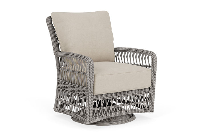 Lloyd Flanders - Mackinac Swivel Glider Lounge Chair In Putty Finish With Sandberg Flax Fabric - 2730910592027 view 1