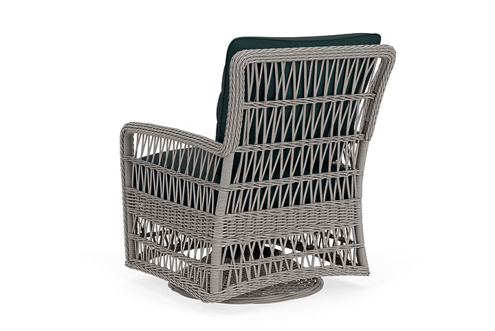 Lloyd Flanders - Mackinac Swivel Glider Lounge Chair In Putty Finish With Sandberg Lagoon Fabric - 2730910592039 view 2