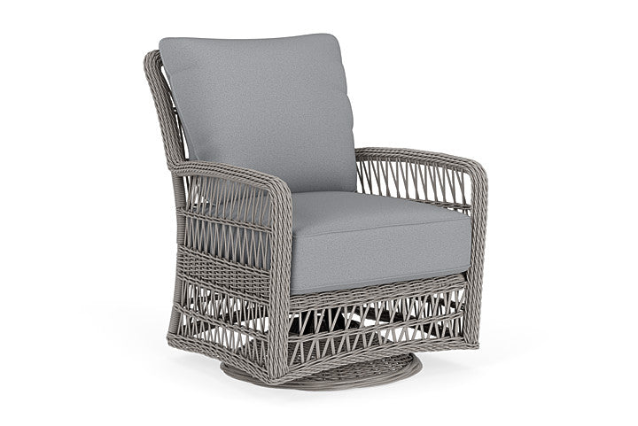 Lloyd Flanders - Mackinac Swivel Glider Lounge Chair In Putty Finish With Sandberg Pewter Fabric - 2730910592029 view 1