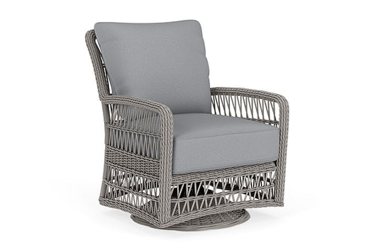 Lloyd Flanders - Mackinac Swivel Glider Lounge Chair In Putty Finish With Sandberg Pewter Fabric - 2730910592029 view 1