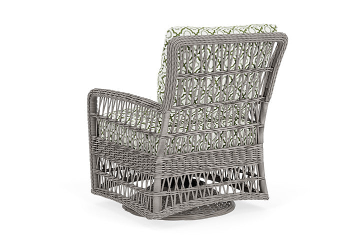 Lloyd Flanders - Mackinac Swivel Glider Lounge Chair In Putty Finish With Savannah Green Fabric - 2730910592064 view 2