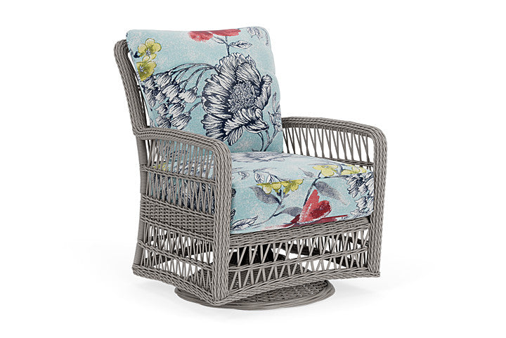 Lloyd Flanders - Mackinac Swivel Glider Lounge Chair In Putty Finish With Serena Floral Meadow Fabric - 2730910592079 view 1