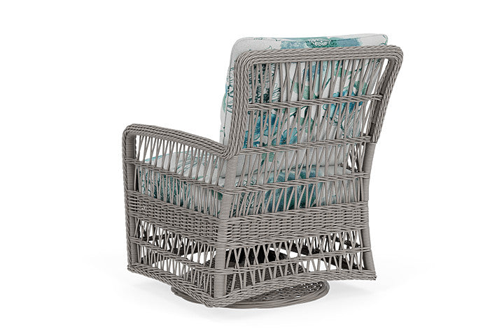 Lloyd Flanders - Mackinac Swivel Glider Lounge Chair In Putty Finish With Serena Floral Mist Fabric - 2730910592078 view 2