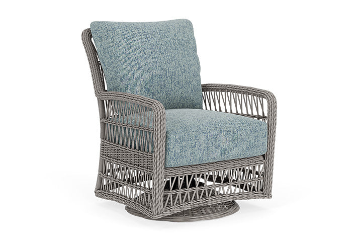 Lloyd Flanders - Mackinac Swivel Glider Lounge Chair In Putty Finish With Serene Ocean Fabric - 2730910592032 view 1