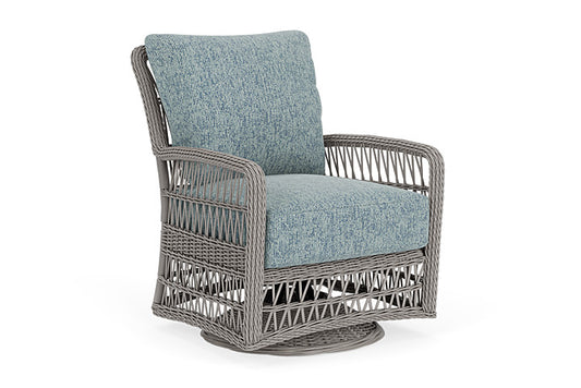 Lloyd Flanders - Mackinac Swivel Glider Lounge Chair In Putty Finish With Serene Ocean Fabric - 2730910592032 view 1
