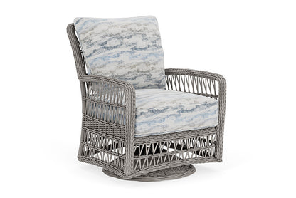 Lloyd Flanders - Mackinac Swivel Glider Lounge Chair In Putty Finish With Stratosphere Cloud Fabric - 2730910591966 view 1