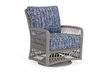 Lloyd Flanders - Mackinac Swivel Glider Lounge Chair In Putty Finish With Visions Cobalt Fabric - 273091059683 view 1