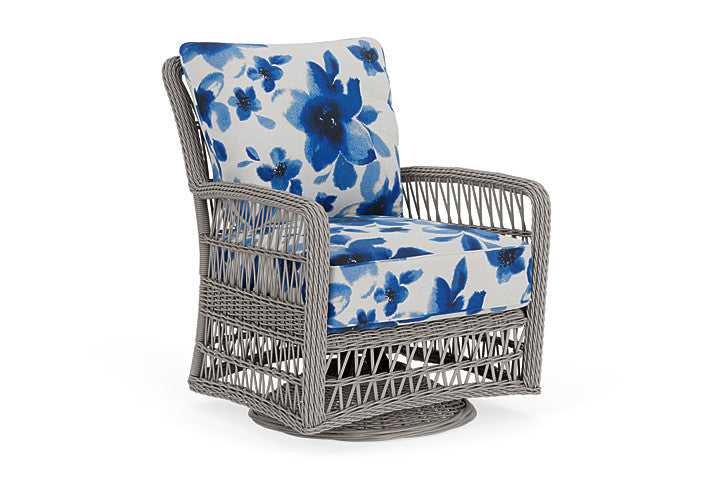 Lloyd Flanders - Mackinac Swivel Glider Lounge Chair In Putty Finish With Watercolor Blossom Capri Fabric - 273091059672 view 1