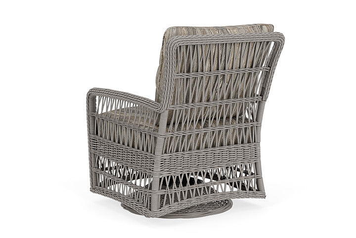 Lloyd Flanders - Mackinac Swivel Glider Lounge Chair In Putty Finish With Woodgrain Ash Fabric - 273091059723 view 2