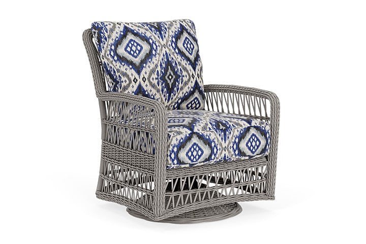 Lloyd Flanders - Mackinac Swivel Glider Lounge Chair In Putty Finish With Yoko Mediterranean Fabric - 273091059705 view 1