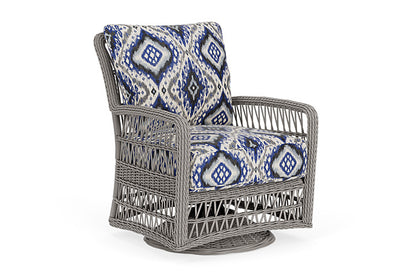 Lloyd Flanders - Mackinac Swivel Glider Lounge Chair In Putty Finish With Yoko Mediterranean Fabric - 273091059705 view 1