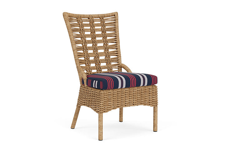 Lloyd Flanders - Magnolia Armless Dining Chair In Sandcastle Finish With Berkely Hall Navy Fabric - 3310071412063 view 1