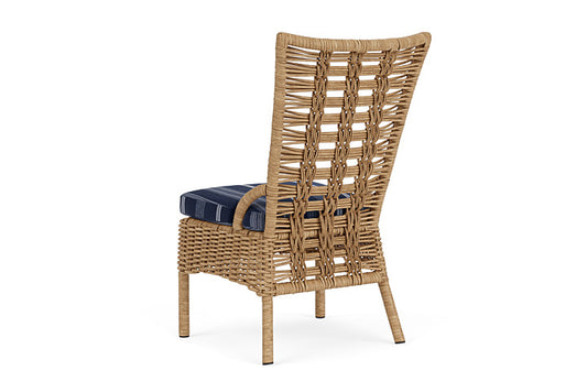 Lloyd Flanders - Magnolia Armless Dining Chair In Sandcastle Finish With Consider Indigo Fabric - 3310071411969 view 2