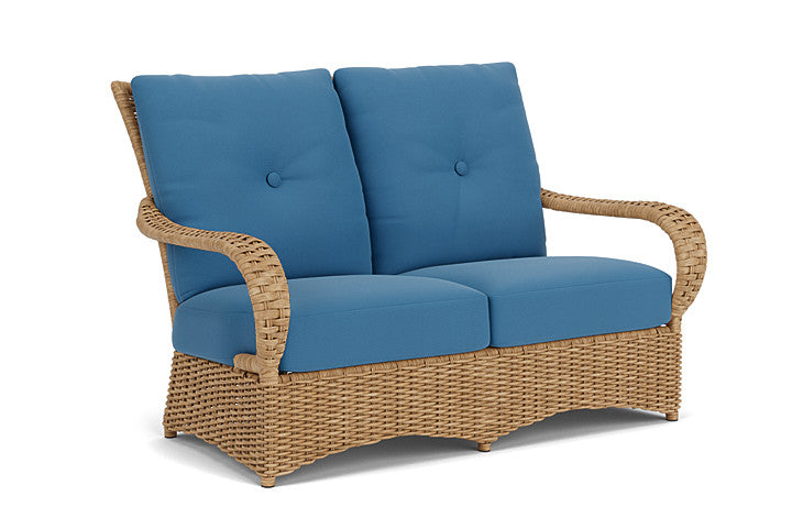 Lloyd Flanders - Magnolia Loveseat In Sandcastle Finish With Bamboo Bay Sky Fabric - 3310501412007 view 1