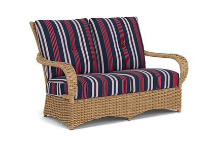 Lloyd Flanders - Magnolia Loveseat In Sandcastle Finish With Berkely Hall Navy Fabric - 3310501412063 view 1