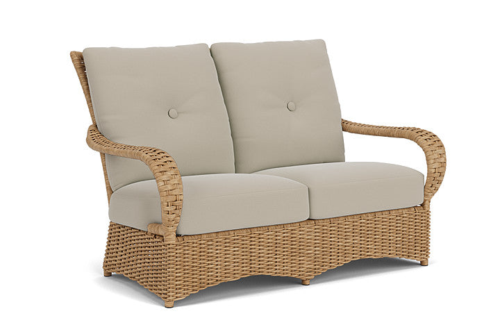 Lloyd Flanders - Magnolia Loveseat In Sandcastle Finish With Callen Driftwood Fabric - 3310501412023 view 1