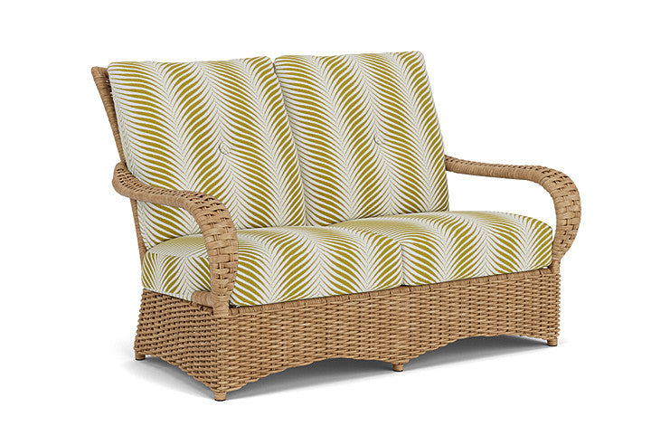 Lloyd Flanders - Magnolia Loveseat In Sandcastle Finish With Clock Out Dew Fabric - 3310501412083 view 1