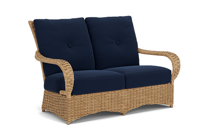 Lloyd Flanders - Magnolia Loveseat In Sandcastle Finish With Decorline Navy Fabric - 3310501412019 view 1