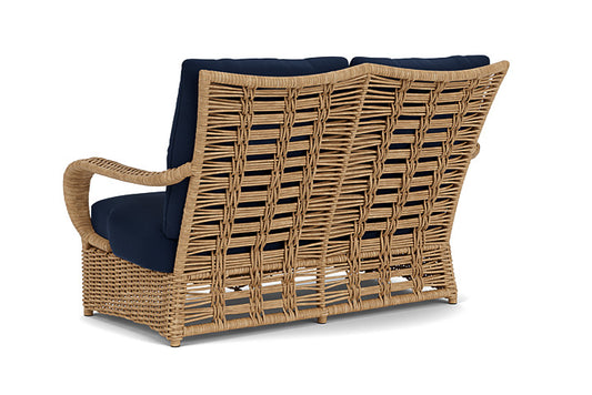 Lloyd Flanders - Magnolia Loveseat In Sandcastle Finish With Decorline Navy Fabric - 3310501412019 view 2
