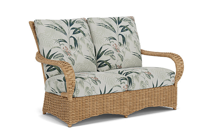 Lloyd Flanders - Magnolia Loveseat In Sandcastle Finish With Delicate Botanical Sage Fabric - 3310501412075 view 1