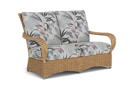 Lloyd Flanders - Magnolia Loveseat In Sandcastle Finish With Delicate Botanical Slate Fabric - 3310501412076 view 1