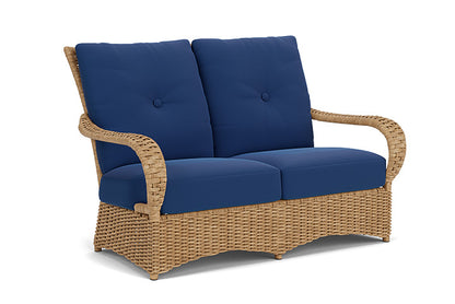 Lloyd Flanders - Magnolia Loveseat In Sandcastle Finish With Flagship Lapis Fabric - 3310501411813 view 1