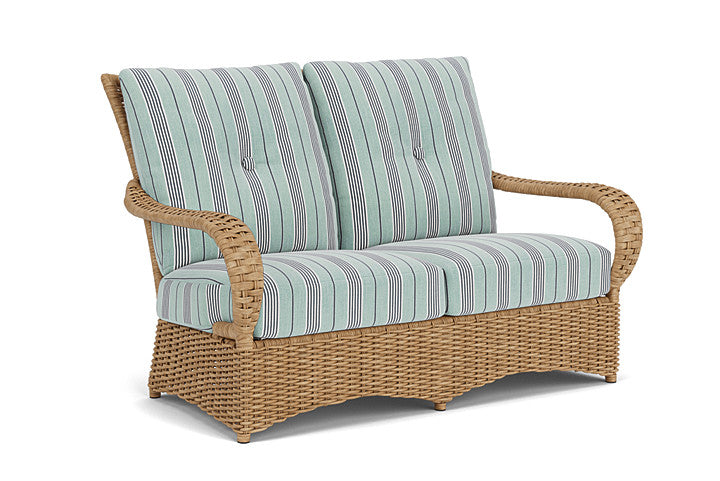 Lloyd Flanders - Magnolia Loveseat In Sandcastle Finish With Hansen Seaglass Fabric - 3310501411926 view 1