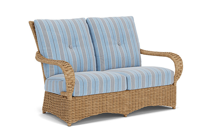 Lloyd Flanders - Magnolia Loveseat In Sandcastle Finish With Hansen Sky Fabric - 331050141064 view 1