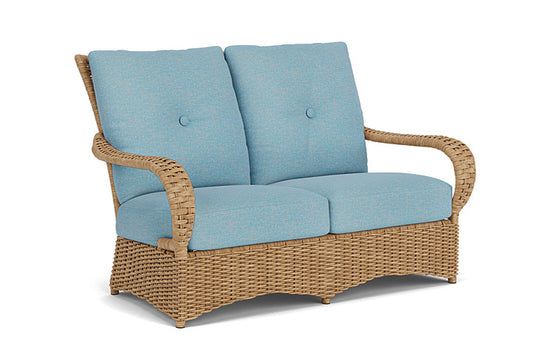 Lloyd Flanders - Magnolia Loveseat In Sandcastle Finish With Leeds Light Blue Fabric - 3310501412058 view 1