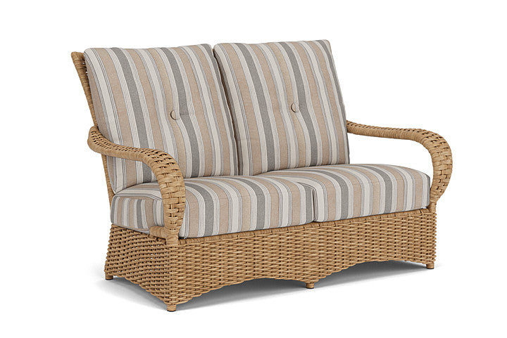Lloyd Flanders - Magnolia Loveseat In Sandcastle Finish With Purveyor Pewter Fabric - 331050141146 view 1