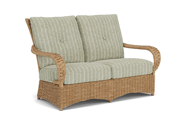 Lloyd Flanders - Magnolia Loveseat In Sandcastle Finish With Romulo Laurel Fabric - 3310501412049 view 1