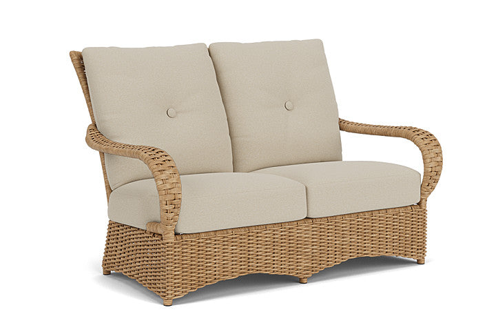 Lloyd Flanders - Magnolia Loveseat In Sandcastle Finish With Rumba Straw Fabric - 3310501412008 view 1