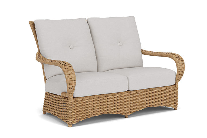 Lloyd Flanders - Magnolia Loveseat In Sandcastle Finish With Sailcloth Seagull Fabric - 331050141W61 view 1