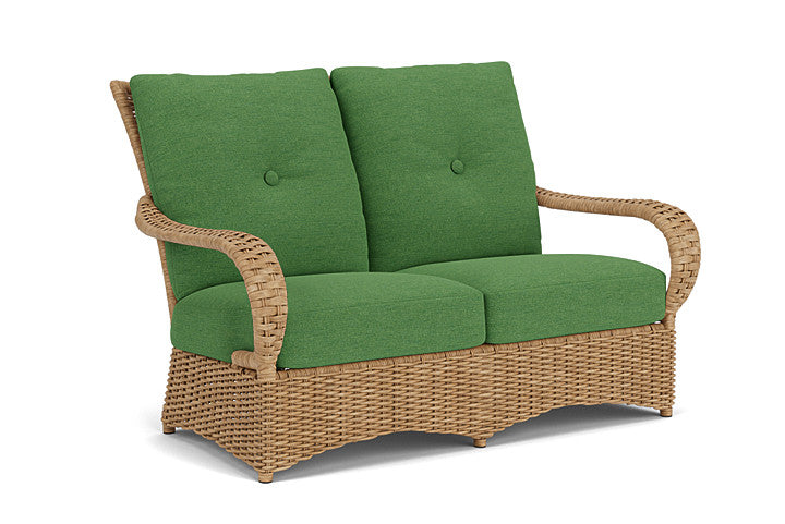Lloyd Flanders - Magnolia Loveseat In Sandcastle Finish With Seadog Botanical Fabric - 3310501412066 view 1