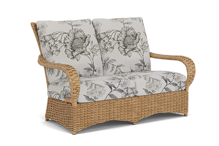 Lloyd Flanders - Magnolia Loveseat In Sandcastle Finish With Serena Floral Dove Fabric - 3310501412077 view 1
