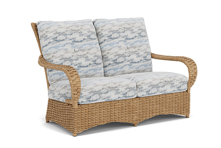 Lloyd Flanders - Magnolia Loveseat In Sandcastle Finish With Stratosphere Cloud Fabric - 3310501411966 view 1