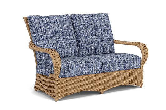 Lloyd Flanders - Magnolia Loveseat In Sandcastle Finish With Visions Cobalt Fabric - 331050141683 view 1