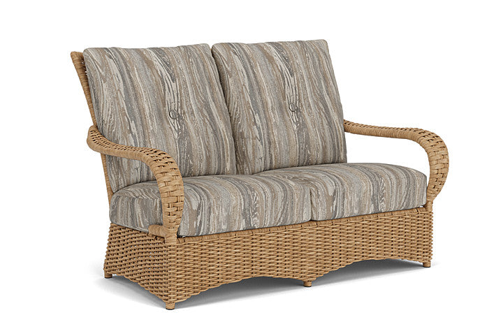 Lloyd Flanders - Magnolia Loveseat In Sandcastle Finish With Woodgrain Ash Fabric - 331050141723 view 1