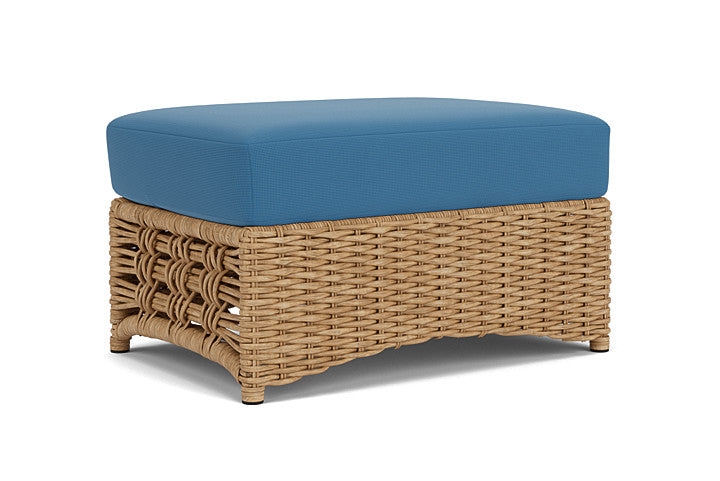 Lloyd Flanders - Magnolia Ottoman In Sandcastle Finish With Bamboo Bay Sky Fabric - 3310171412007 view 1
