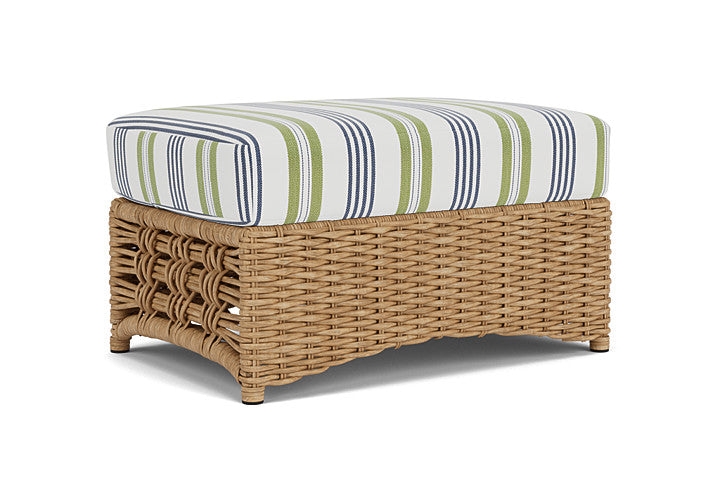Lloyd Flanders - Magnolia Ottoman In Sandcastle Finish With Berkely Hall Green Fabric - 3310171412062 view 1