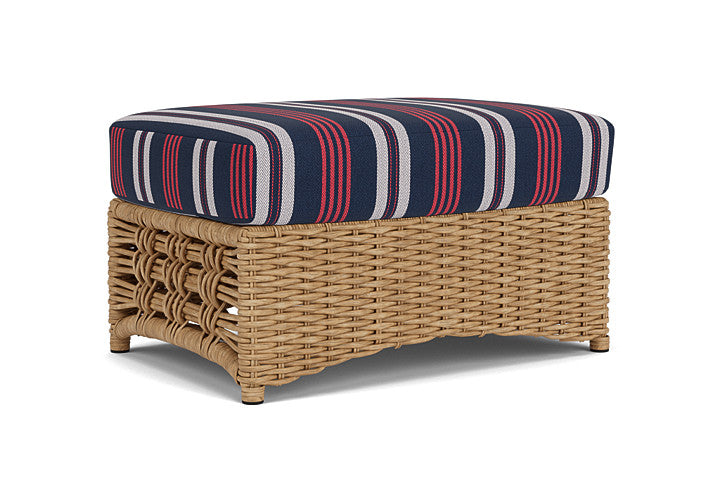 Lloyd Flanders - Magnolia Ottoman In Sandcastle Finish With Berkely Hall Navy Fabric - 3310171412063 view 2