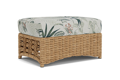 Lloyd Flanders - Magnolia Ottoman In Sandcastle Finish With Delicate Botanical Sage Fabric - 3310171412075 view 1