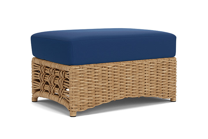 Lloyd Flanders - Magnolia Ottoman In Sandcastle Finish With Flagship Lapis Fabric - 3310171411813 view 1